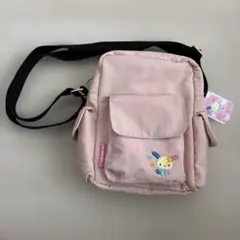 新品 サンリオ ウサハナ ショルダーバッグ 淡桃 薄ピンク 刺繍