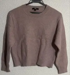ユニクロ　長袖セーター　ピンク