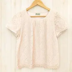 Aylesbury（アリスバーリー）総レース トップス カットソー ピンク Lのサムネイル