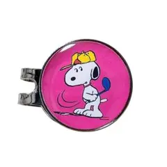 スヌーピー　ゴルフマーカー　マグネット台座　ハットクリップp