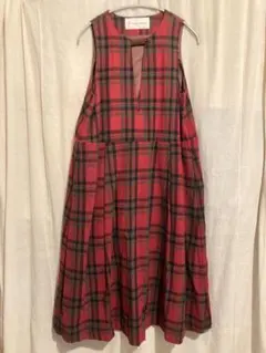 bulle de savon チェック柄 ロングワンピース