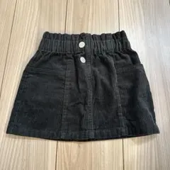 NEXT ネクスト コーデュロイ 黒 ミニスカート 4y 104㎝