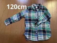 GAP kids S(120cm) 長袖シャツ 緑チェック
