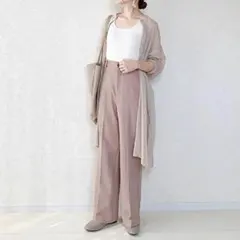 ベージュ フレアパンツ ハイウエスト カジュアル GU