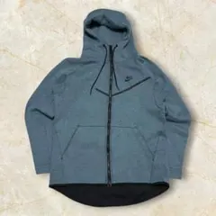 NIKE テックフリース 赤タグ パーカー プルオーバー メンズ ブルーグレーL