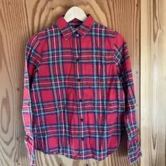 L.L.Bean レディース チェックシャツ 赤 ネルシャツ 長袖