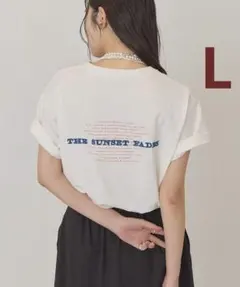 AMERICANHOLIC STARLY刺繍ロゴTシャツ Ｌ オフホワイト