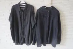 AMERICAN HOLIC　黒　半袖・長袖ブラウス　2枚セット　M/L