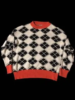 デザインニット　Lサイズ　コットン　90s 80s