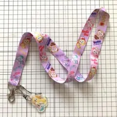 【新作】ダッフィー フレンズ  クッキーアン柄入り　ストラップ　ネックストラップ