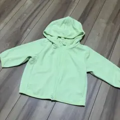 UNIQLO フード付きトレーナー 80cm 淡いグリーン