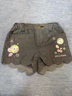 【美品】mezzo piano フルーツ刺繍 ショートパンツ 90cmのサムネイル