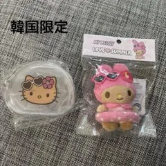 韓国限定サンリオ　日焼けキティ　マイメロ　マスコットポーチセット　オリーブヤング