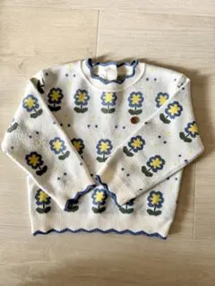 【agabang】韓国子供服　花柄セーター　36m