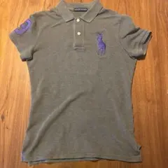 訳あり✨希少カラー✨Ralph Lauren グレー ポロシャツ Mビックポニー