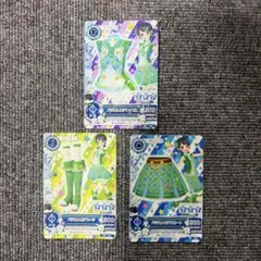 アイカツ！カード 神谷しおん バジルチェックコーデ 3枚セット