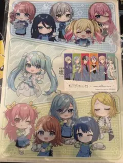 プロセカ タワレコカフェ特典クリアファイル ステッカー セット