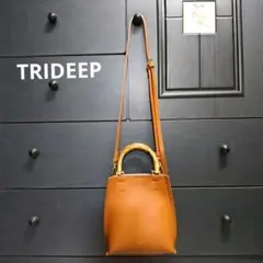 TRIDEEPトライディープ2wayハンドバッグ　バンブーハンドル