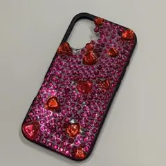 iPhone16ケース デコ電 ピンク 埋めつくし ギャル 平成 韓国 y2k