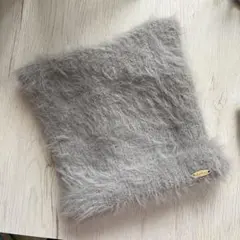 猫耳 グレー ファー風 ニット帽