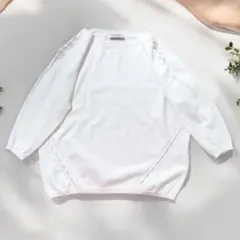 美品❤️マックス アンド コー MAX&Co. ニット かぎ編み ゆったり 白のサムネイル