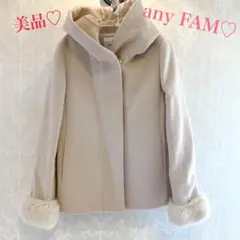 【美品】エニィファム♡コート♡袖ファー♡ファー付き♡ウールコート