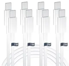 USB-Cケーブル 1M×2本 2M×2本 セット