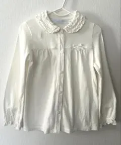 【卒園式】【入学式】タルティーヌエショコラ　長袖シャツ　ホワイト　110