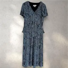 Y2K 総柄マキシワンピース セットアップ風 ペイズリー dressbarn