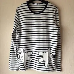 【BELLE MAISON】Disney ミッキーマウス 長袖Tシャツ L