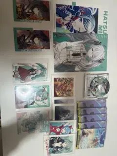 初音ミク ピアプロ プロセカ セカライ 缶バッジ 箔押し カード くら寿司
