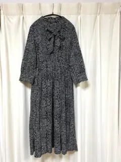 美品】伊太利屋 イタリヤ 総柄デザイン レース 七分袖 シャツ