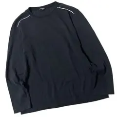 【美品】バーバリーロンドン　長袖　Tシャツ　ノバチェック　ロゴ刺繍　日本製　LL