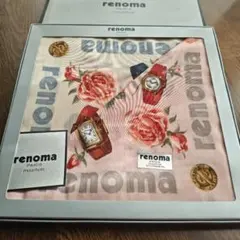 renoma 花柄 ハンカチ ピンク2枚セット