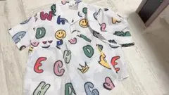 shein 英字柄セットアップ　100-110センチ