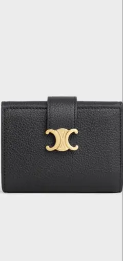 CELINE トリオンフ 三つ折り財布 ブラックのサムネイル