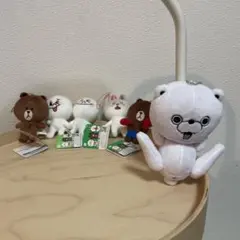 LINEマスコットコニー　ムーン　ブラウン　クマ　6体セット