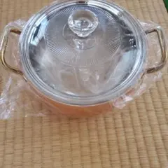 両手鍋 ガラス蓋付き昭和レトロのサムネイル