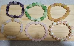 天然石ブレスレットセット 6個