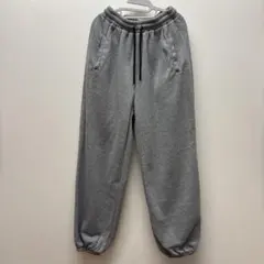グレー ジョガーパンツ ウエストゴム