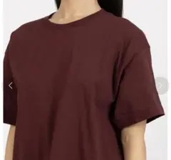 Champion 半袖Tシャツ バーガンディ ワンポイントロゴ★メンズM★美品