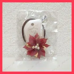 【未使用 タグ付き】ヘアゴム 花柄 花モチーフ フラワー 赤 ゴールド
