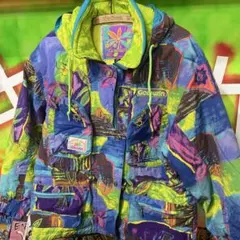 【美品】GOLDWIN 90s 総柄アノラック 中綿ジャケット 緑　メンズL 美品】GOLDWIN 90s 総柄アノラック 中綿ジャケット 緑 メンズL - メルカリ