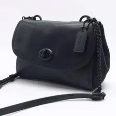 Coach Chain Shoulder Bag Leather 1258