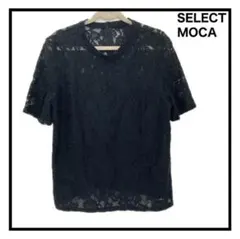 セレクトモカ　シャツ　ブラウス　透け感　花柄　レース　トップス　レディース