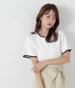 propotion body dressing フレア袖総針ニット