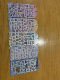 コットンパフィシール　うるちゅるポップシール　サンリオ　パワパフ　5点セット