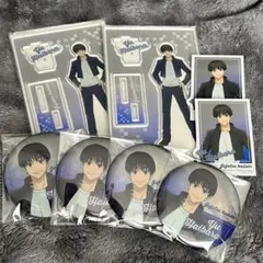 呪術廻戦懐玉・玉折 灰原雄 ビッグアクスタ ステッカー 缶バッジ 8点セット