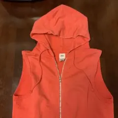 フード付き ノースリーブパーカー