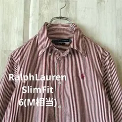 ラルフローレン Slim Fit ストライプ シャツ ポニー刺繍 M